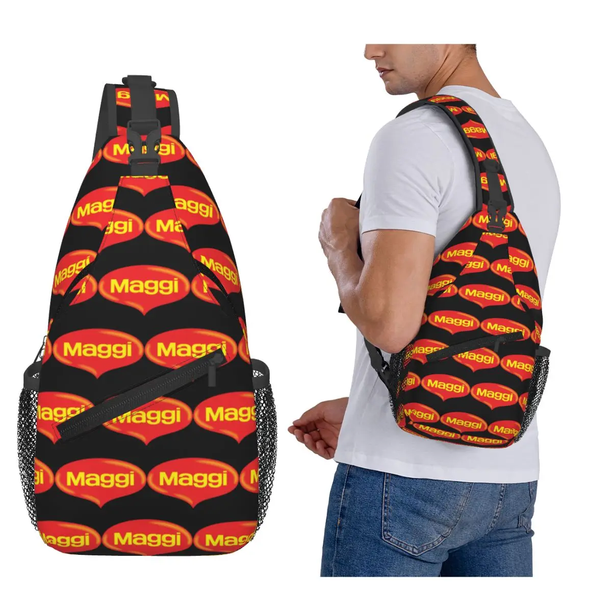 

Lifetime Maggi Chest Bag Men Sling Crossbody Backpack Chest Bag Travel Hiking Daypack Shoulder Bag