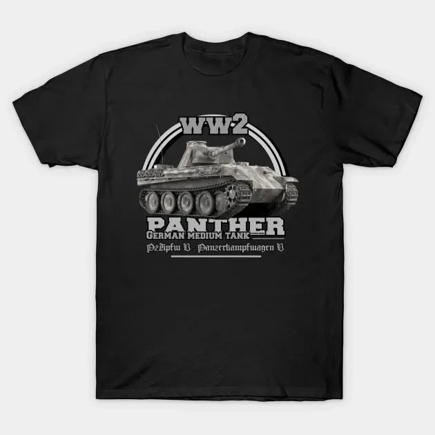 

WWII German Army Wehrmacht Panzer V Panther Tank T-Shirt 100% Cotton O-Neck Summer Short Sleeve Casual Mens T-shirt Size S-3XL