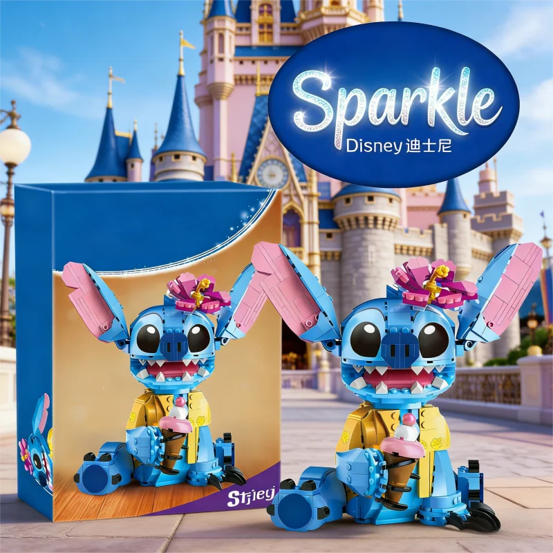 

Симпатичные стежки ангела, пара строительных блоков - большие игрушки из 2025 года с движущимися ушками, подарок для сборки на день рождения для детей