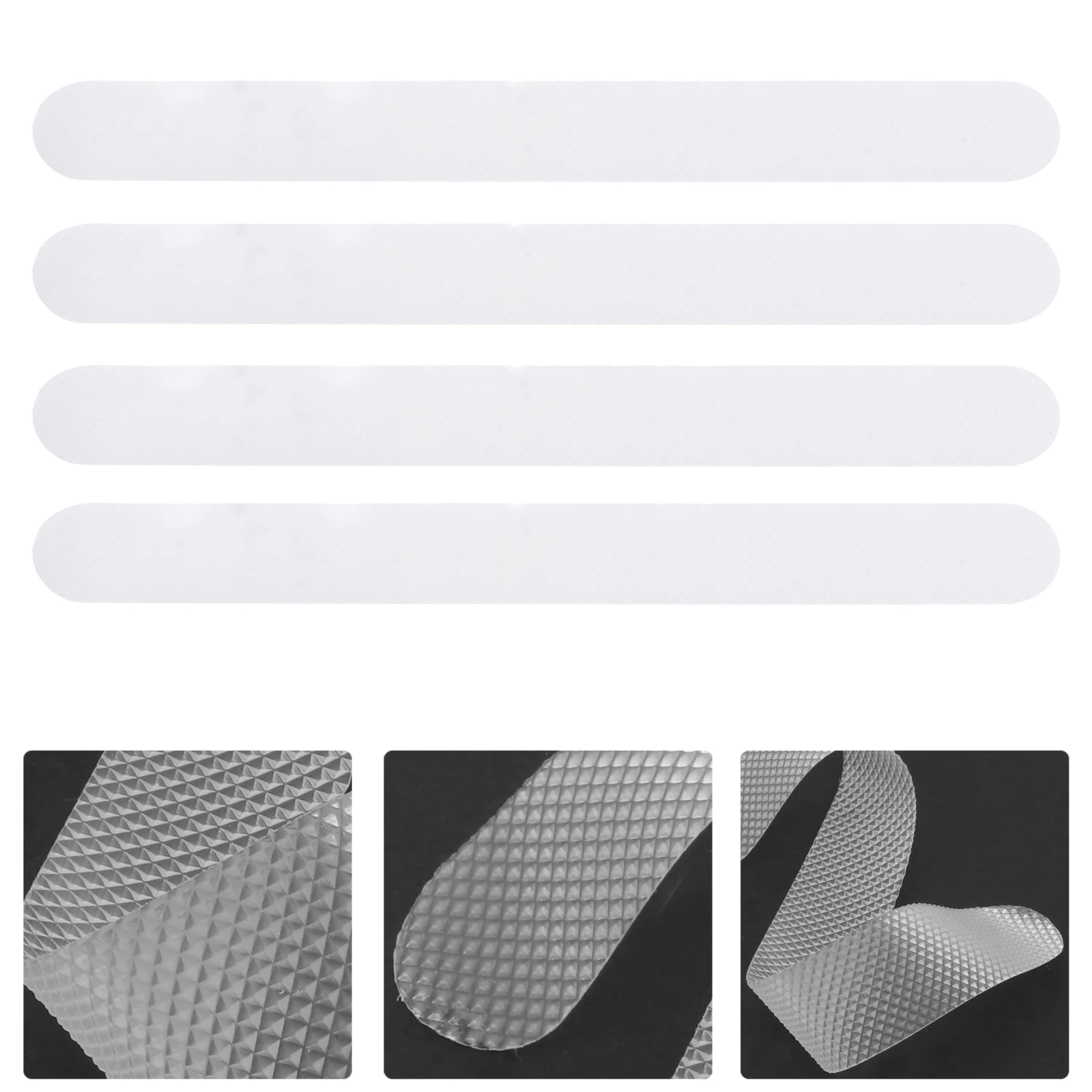 

24 Pcs Non-slip Tape Transparent Stickers Strips S for Shower Floor Adhesive Bath Treads Anti Safety Child Grip Tubs