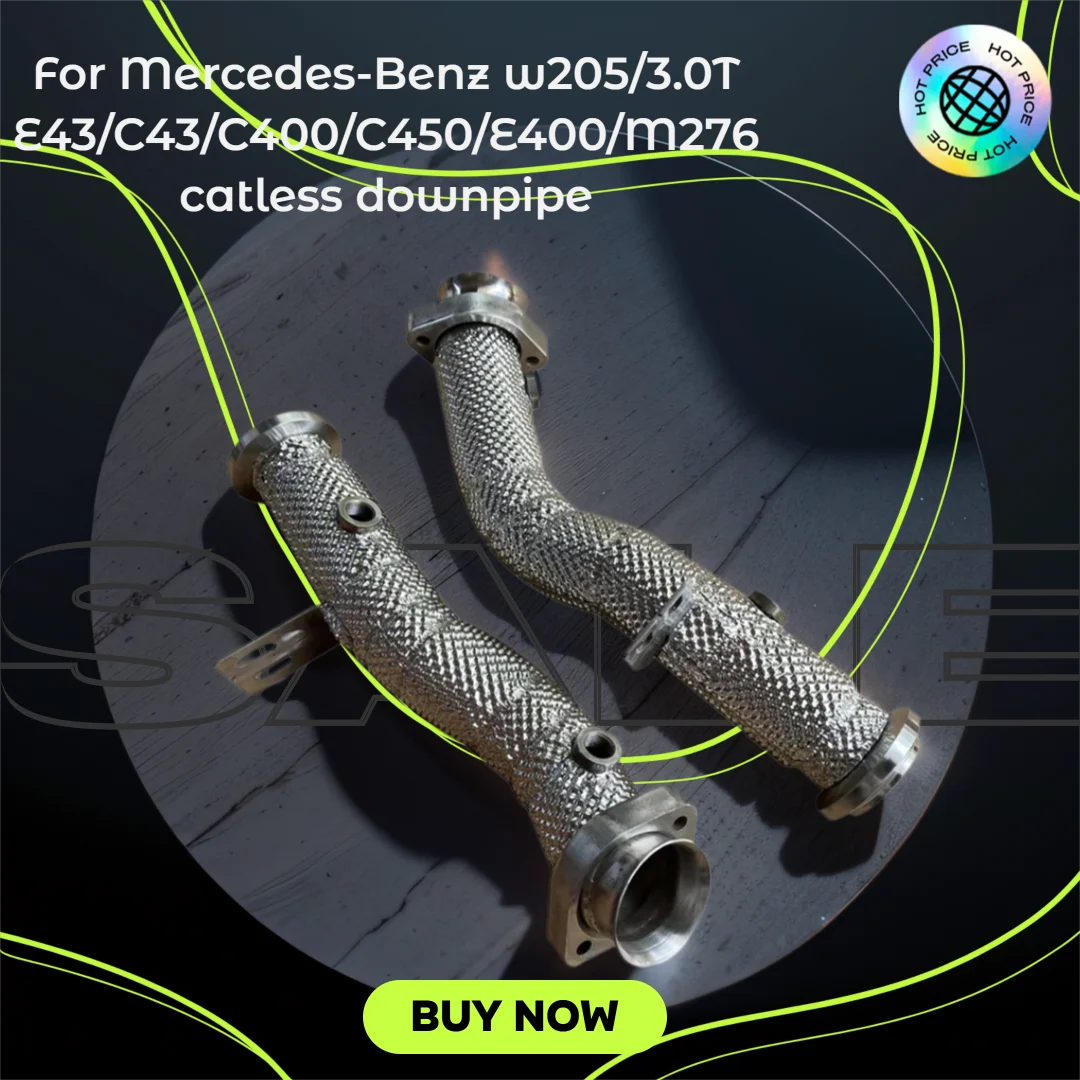 

For Mercedes-Benz E43/C43/C400/C450/E400/M276 unblocked exhaust head W205/3.0T catless downpipe
