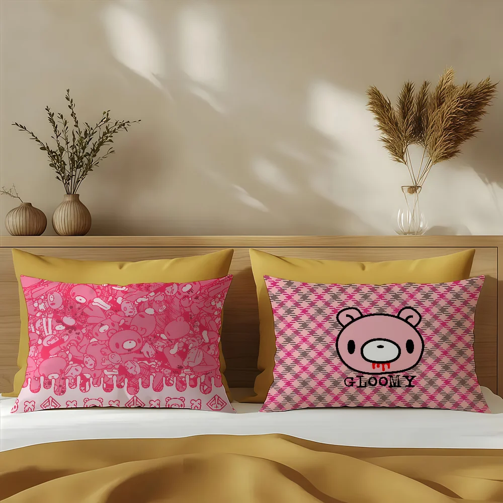 Cartoon G-gloomy bear Q cushion cover Sofa living Room Office Rectangle Pillow Cover Home Coffee Shop Bedding Hit product