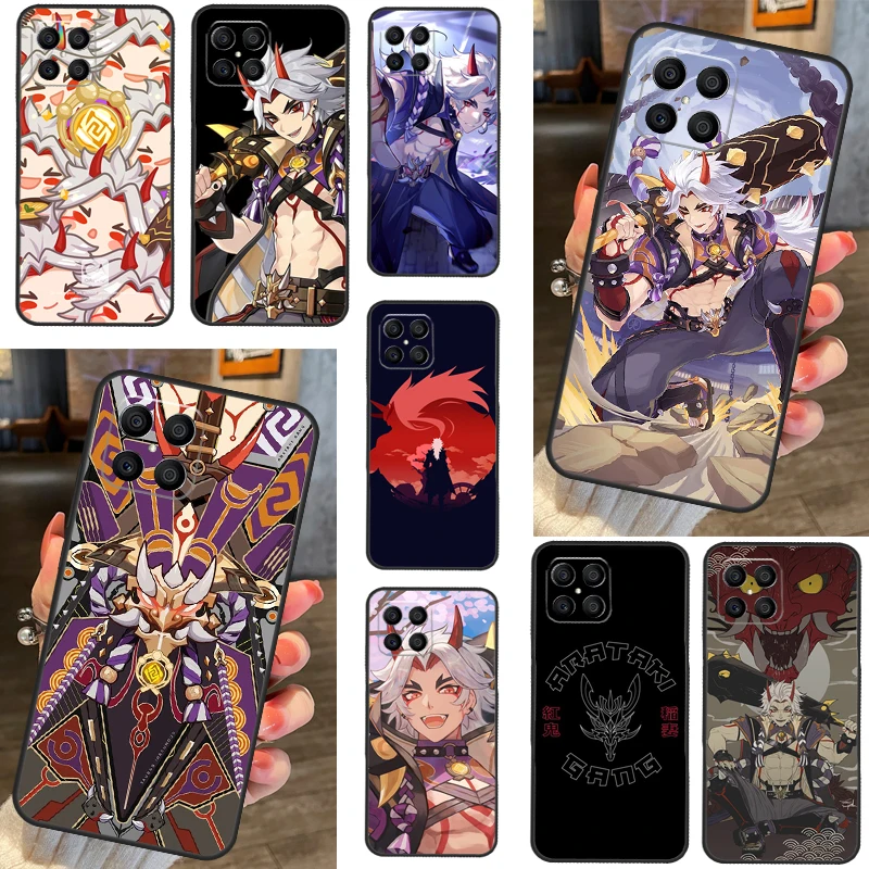 Genshin Impact Arataki Itto Case For Huawei Honor X7 X8 X9a 50 70 P40 P30 P20 Lite P50 Pro Nova 5T P Smart 2019 Cover