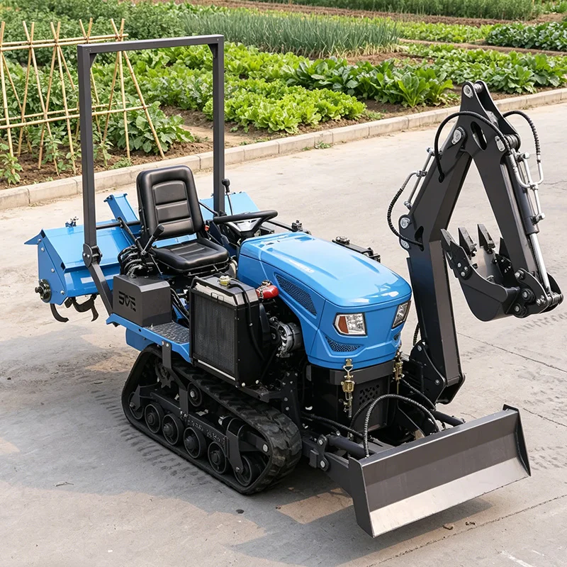 

Customized Crawler Micro Tiller, 35HP Tractor, Multifunctional Rotary Tiller, High Horsepower Garden Plowing Machine