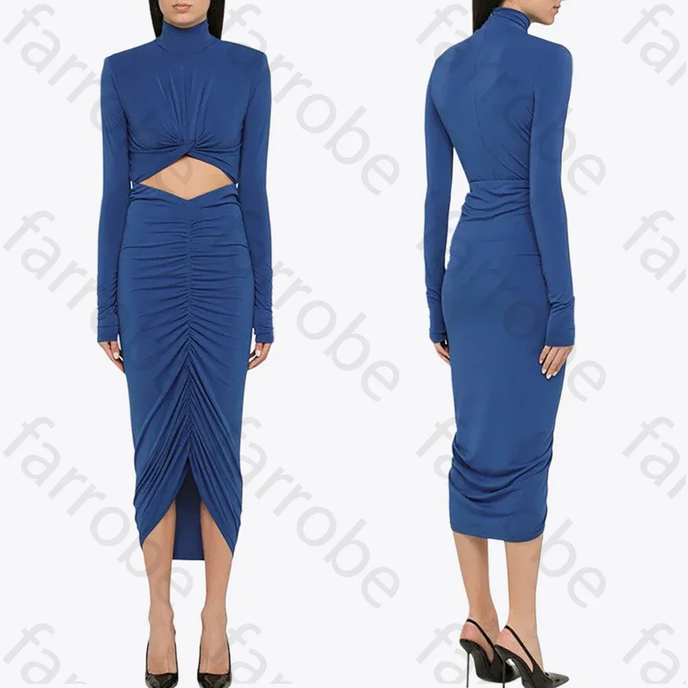 

Элегантное платье миди с рюшами по индивидуальному заказу, вечерние платья трапециевидной формы, официальное изысканное платье высокого качества для выпускного вечера для женщин