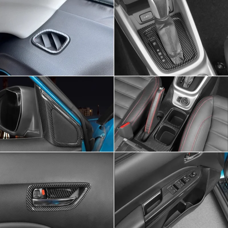 

LHD For Suzuki Vitara 2016-2024 Interior Mouldings AC Outlet Vent Skid Control Switch Cover Pillar A Stereo Speaker Trim