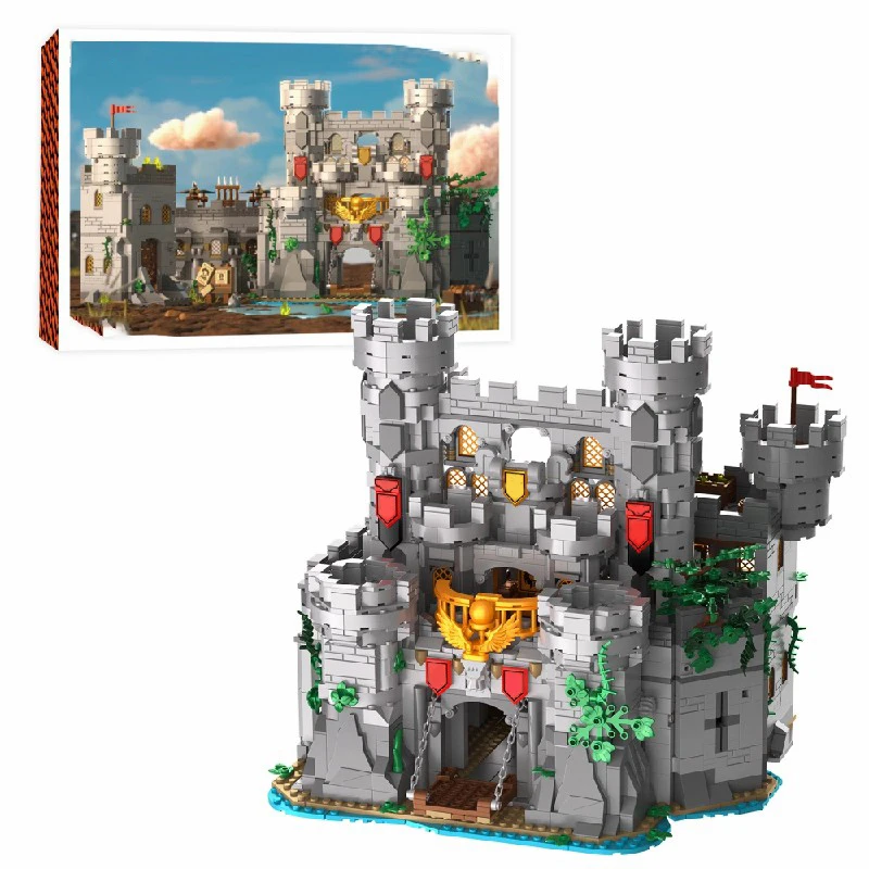 Castelo espírito sagrado espada edifícios conjunto arquitetura medieval modular bloco de construção modelo montagem brinquedo diy adultos presente 2654 pçs