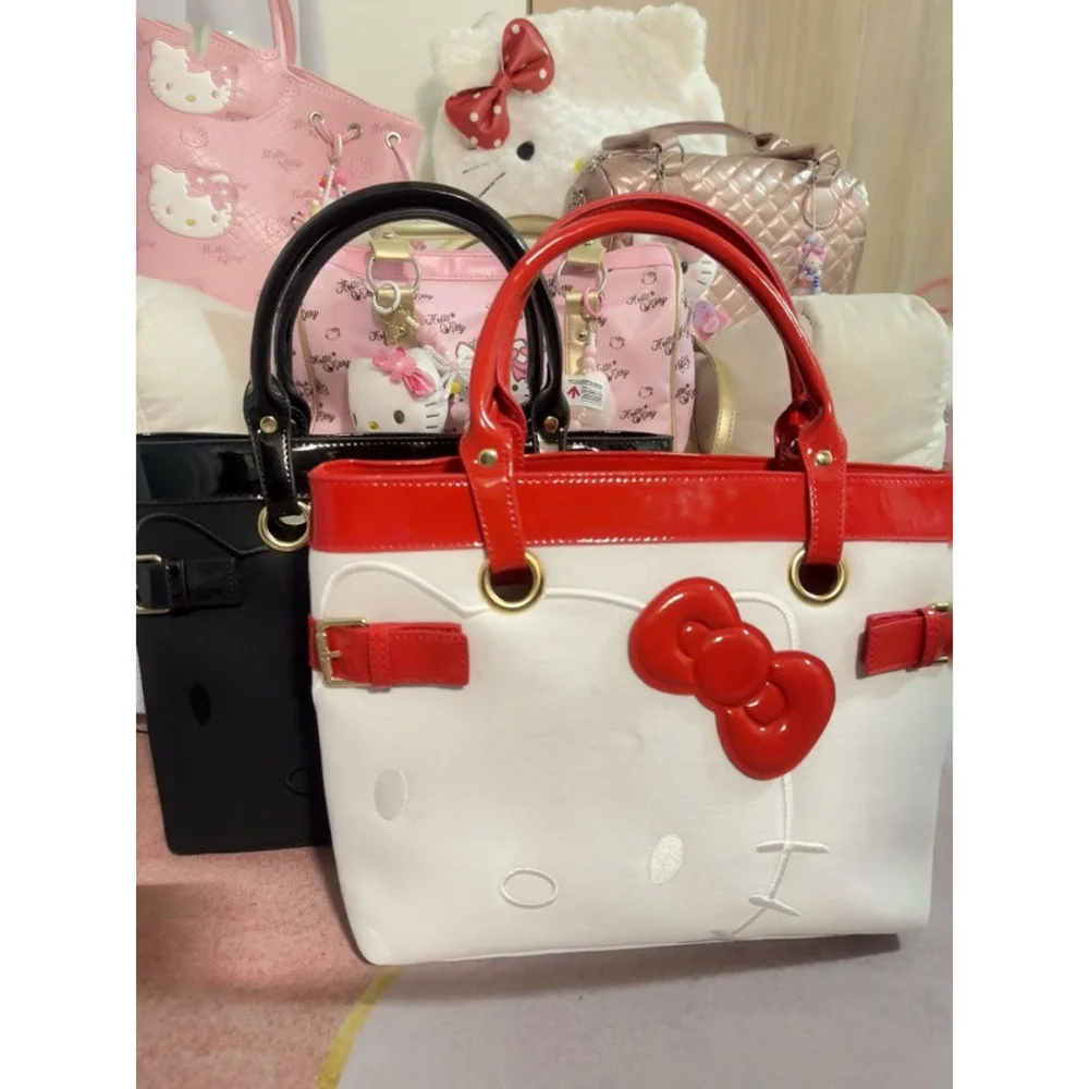 

Кошельки и сумки Sanrio, сумки-тоут Hello Kitty, холщовая сумка для женщин, кошелек Melody Kawaii, милые чехлы на плечо Kuromi с героями мультфильмов