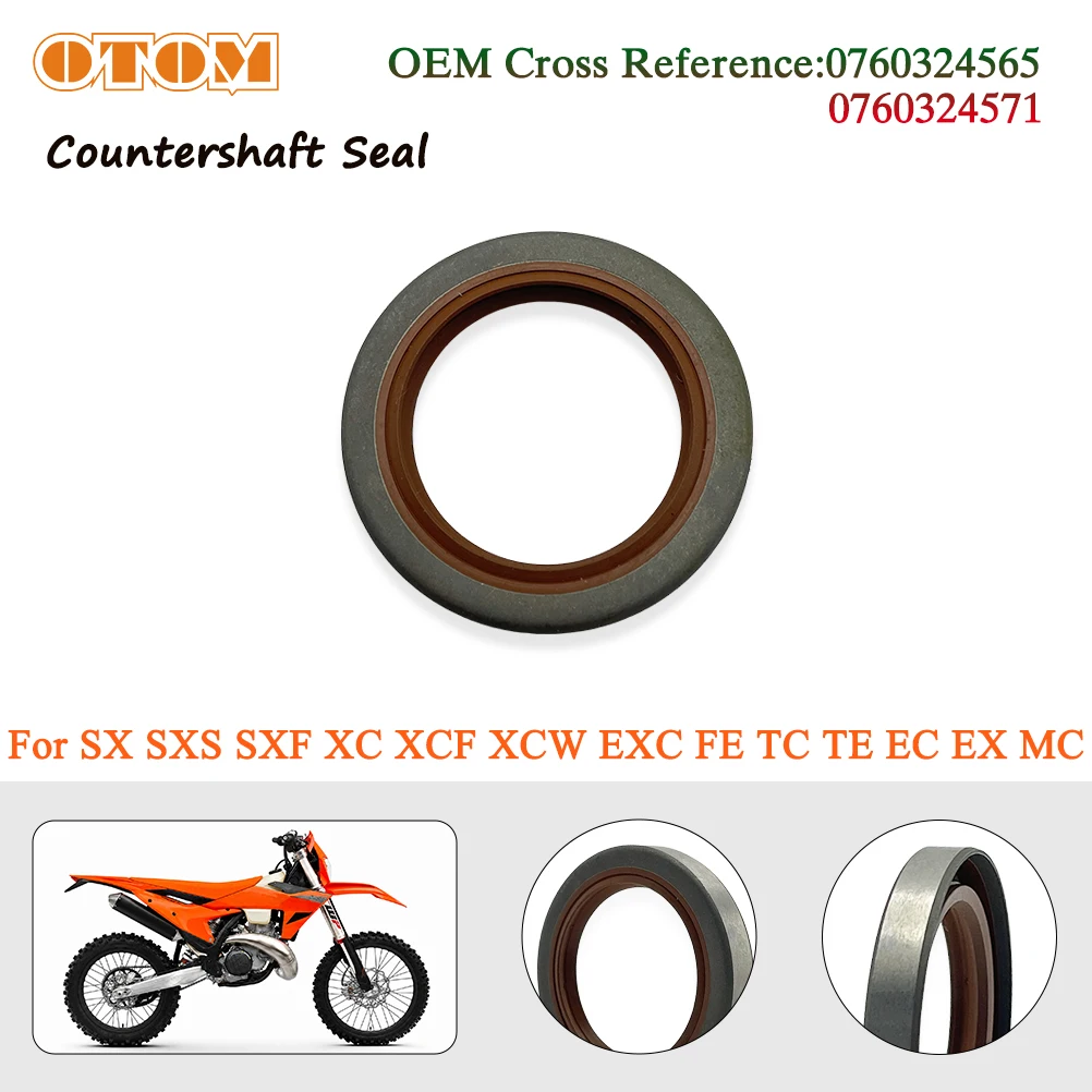 OTOM Motorcycle Engine Parts Countershaft Oil Seal For KTM HUSQVARNA GASGAS SX SXS SXF XC XCF XCW EXC Freeride FE TC TE EC EX MC