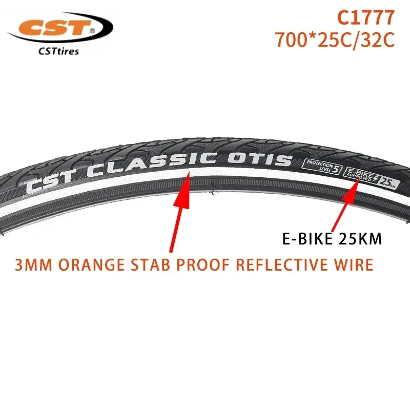 C1777 700*25C Road Bike Tire 700C E-bike Parts 700*32C Low resistance 3mm stab proof reflective strip Thickened bicycle tire