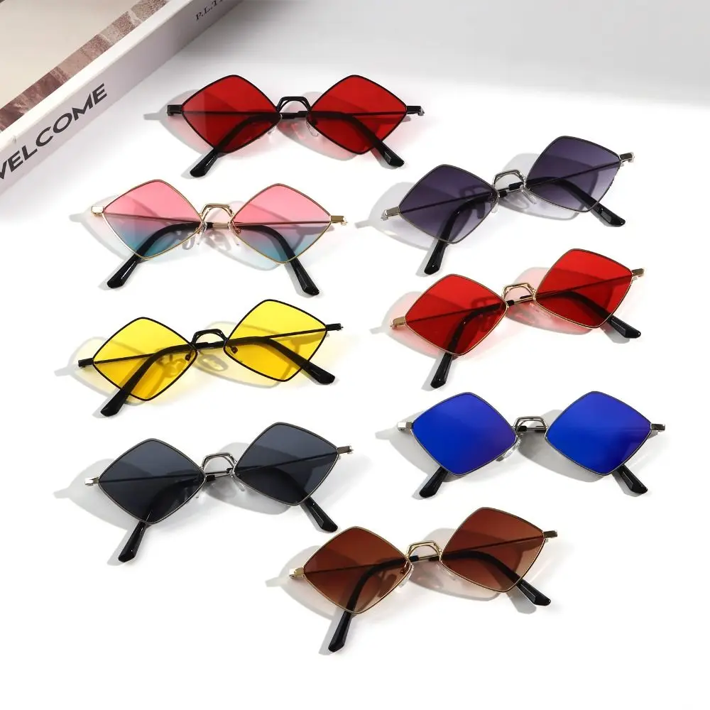 Fashion UV Protection Film Small Quadrilateral Frame Sun Glasses Diamond Shape Women's Sunglasses Men's Shades