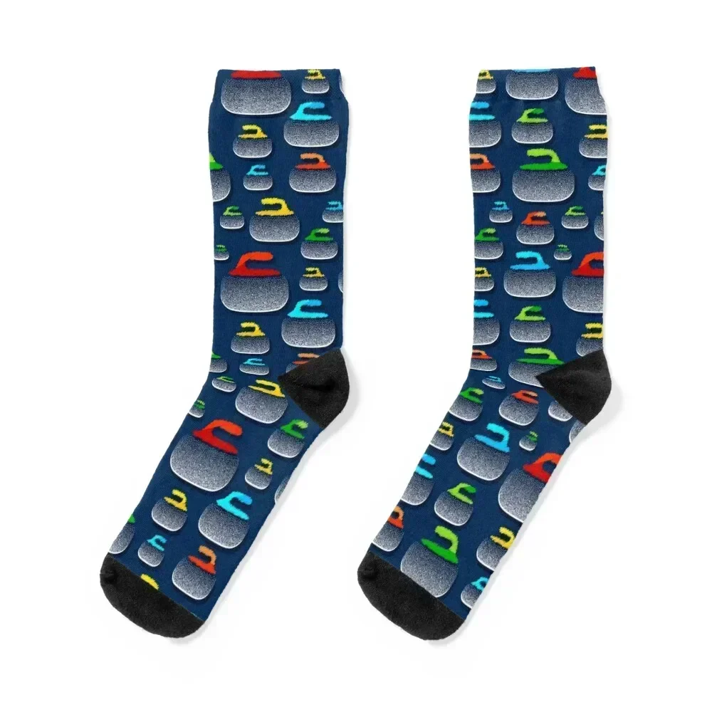 

Funny quote for curling lover, curling pattern Socks Heating sock Run Thermal man winter Soccer Men's Socks Women's