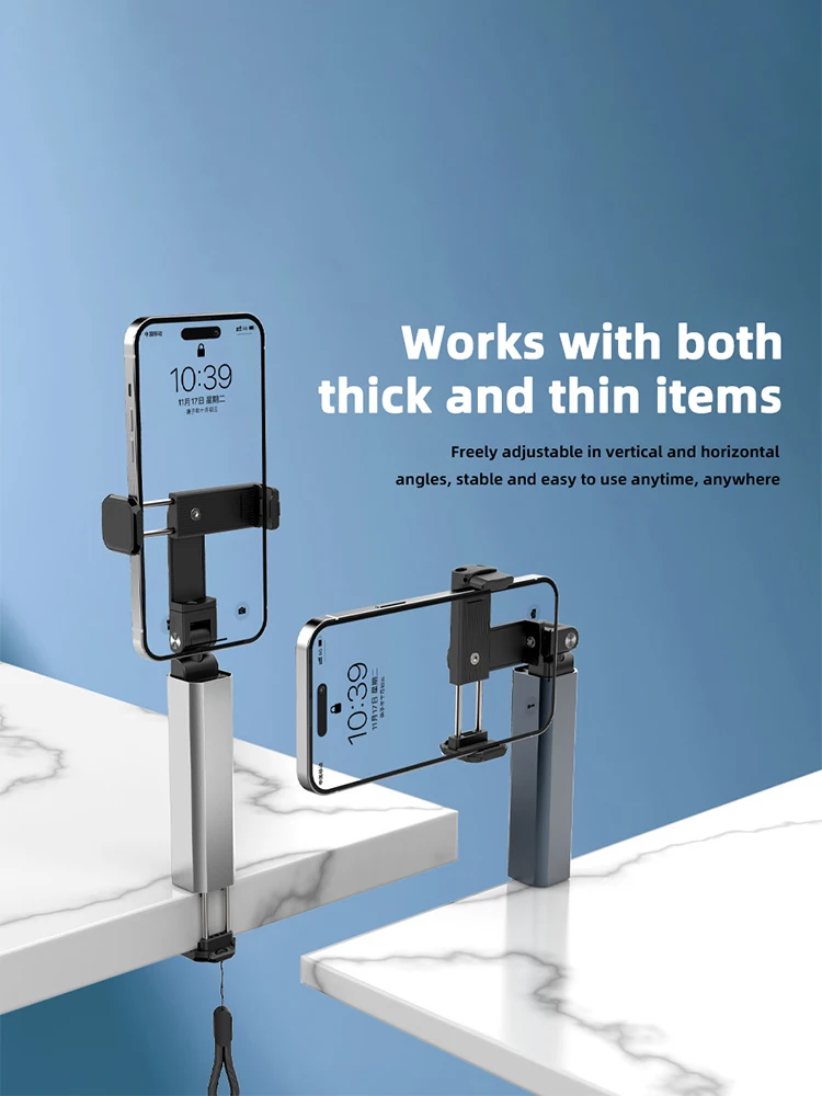 

1pc Phone Holder, Universal Travel Phone Mount, 360° Rotatable Adjustable, Foldable Compact Stand for Airplane, Kitchen