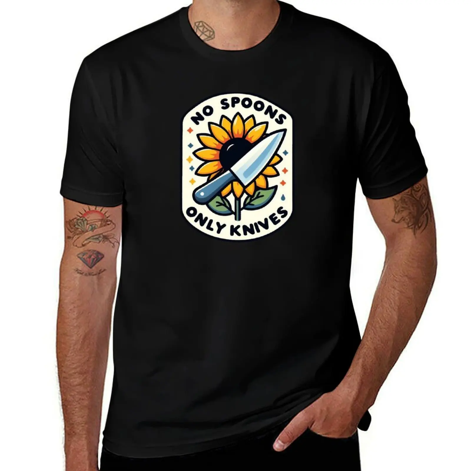 

No spoons only knives T-Shirt tees kawaii clothes gifts for boyfriend mens white t shirts