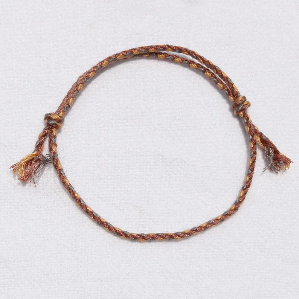 Einfarbiges Geflochtenes Baumwollseil-Armband für Männer, Retro Tibetisches Handgefertigtes Mehrschichtiges Armband für Frauen, Modisches Schmuckzubehör – Detail 21