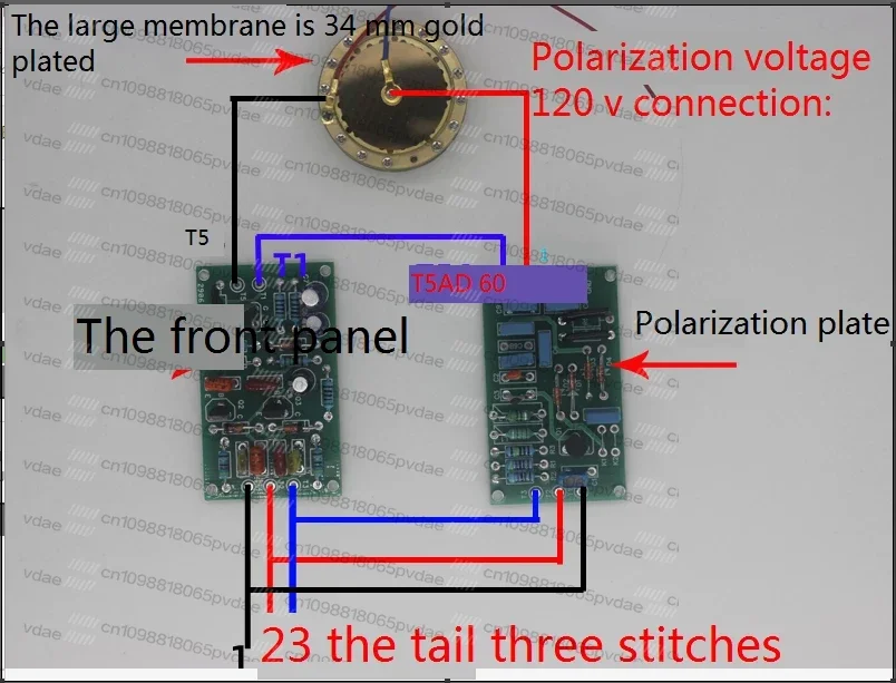 DIY Manual 34mm Large Diaphragm Condenser Microphone Circuit Board FET Field Effect Transistor Circuit Board