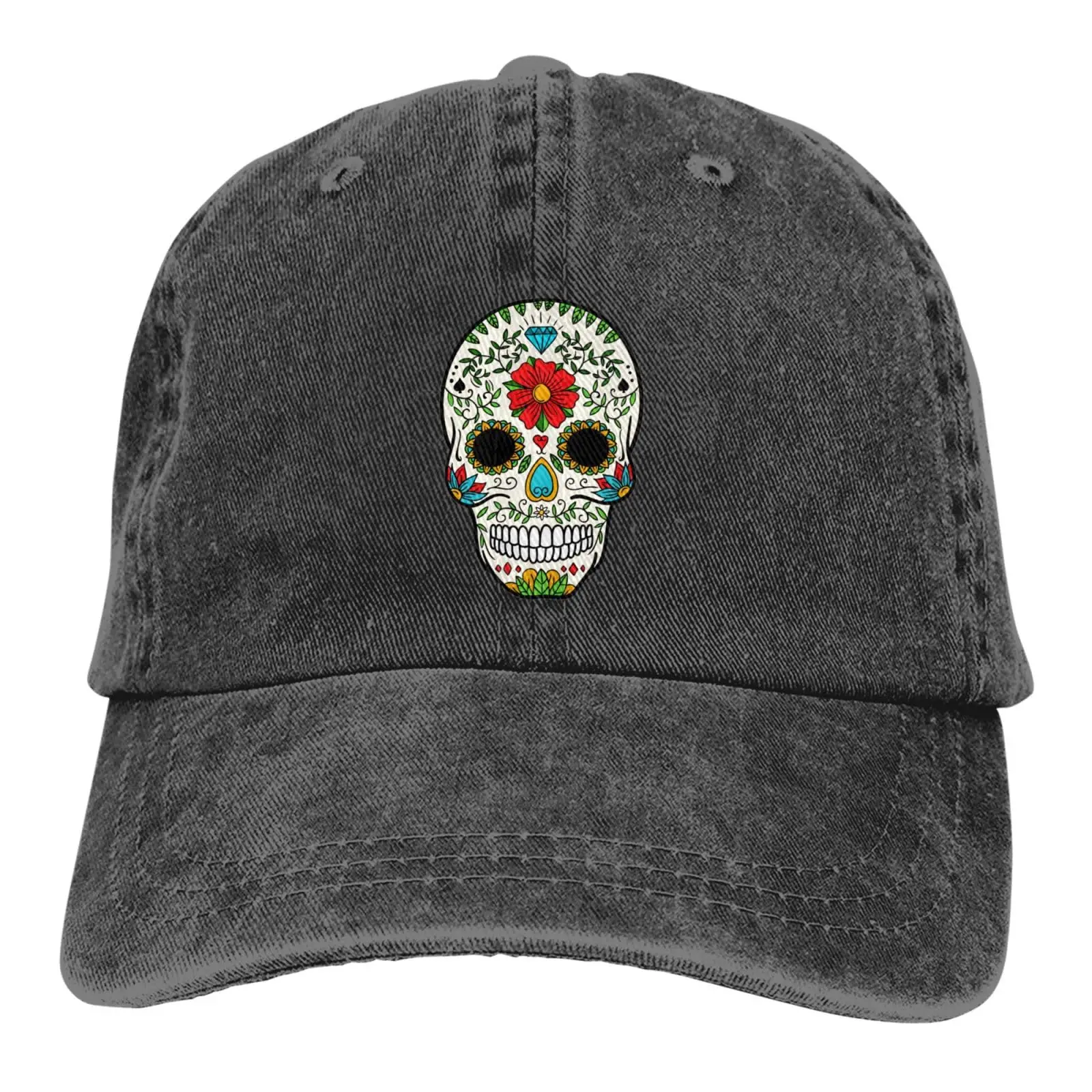

Sugar Skull Baseball Cap Golf Dad Hat Adjustable Original Classic Low Profile Cotton Hat Men Women