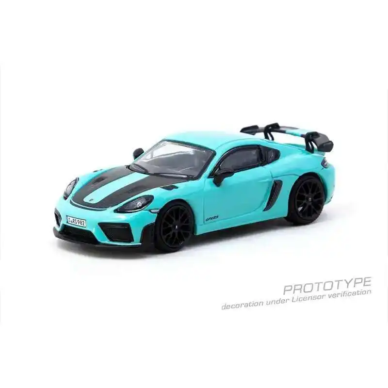 ما قبل البيع TW 1:64 بورش كايمان GT4 RS النعناع الأخضر دييكاست نموذج سيارة جمع اللعب Tarmac Works #5
