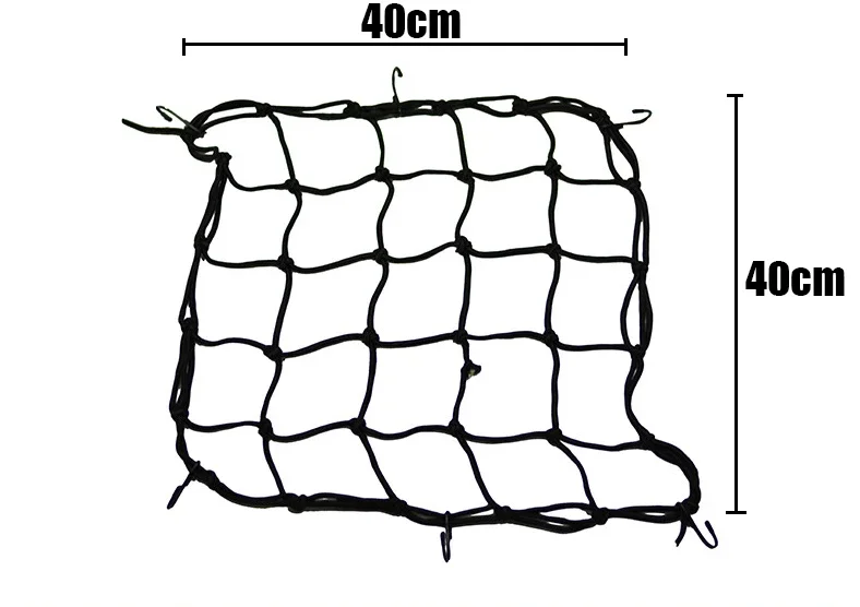 40x40cm Universele motorfiets bagagenet Helmhouder Mesh opslag Elastisch brandstoftanknet voor fiets Cargo Organizer Netten