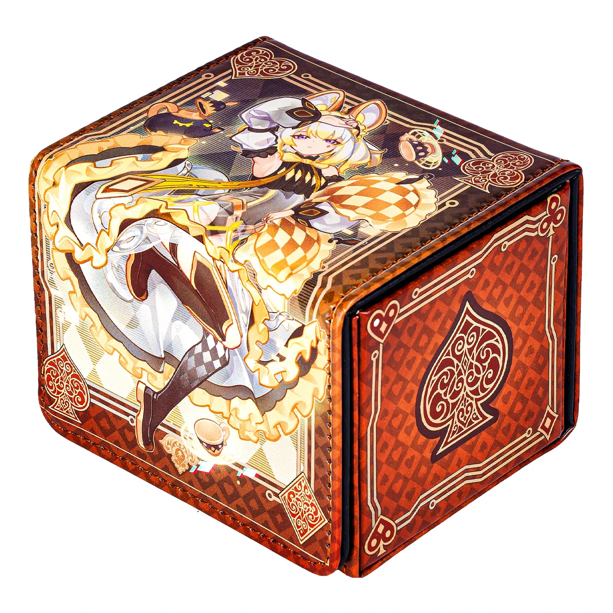 Самодельный Yu-Gi-Oh! Коробка для хранения карт Maliss Dormouse, высококачественная кожаная коробка для хранения карт Dormouse, подарок для коллекционеров аниме-карт.