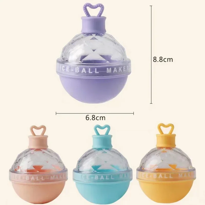 Ice Ball Maker Silicone 3D Big Large Round Sphere Hgh Ball Ice Shape Cube Mold Tray for Whiskey