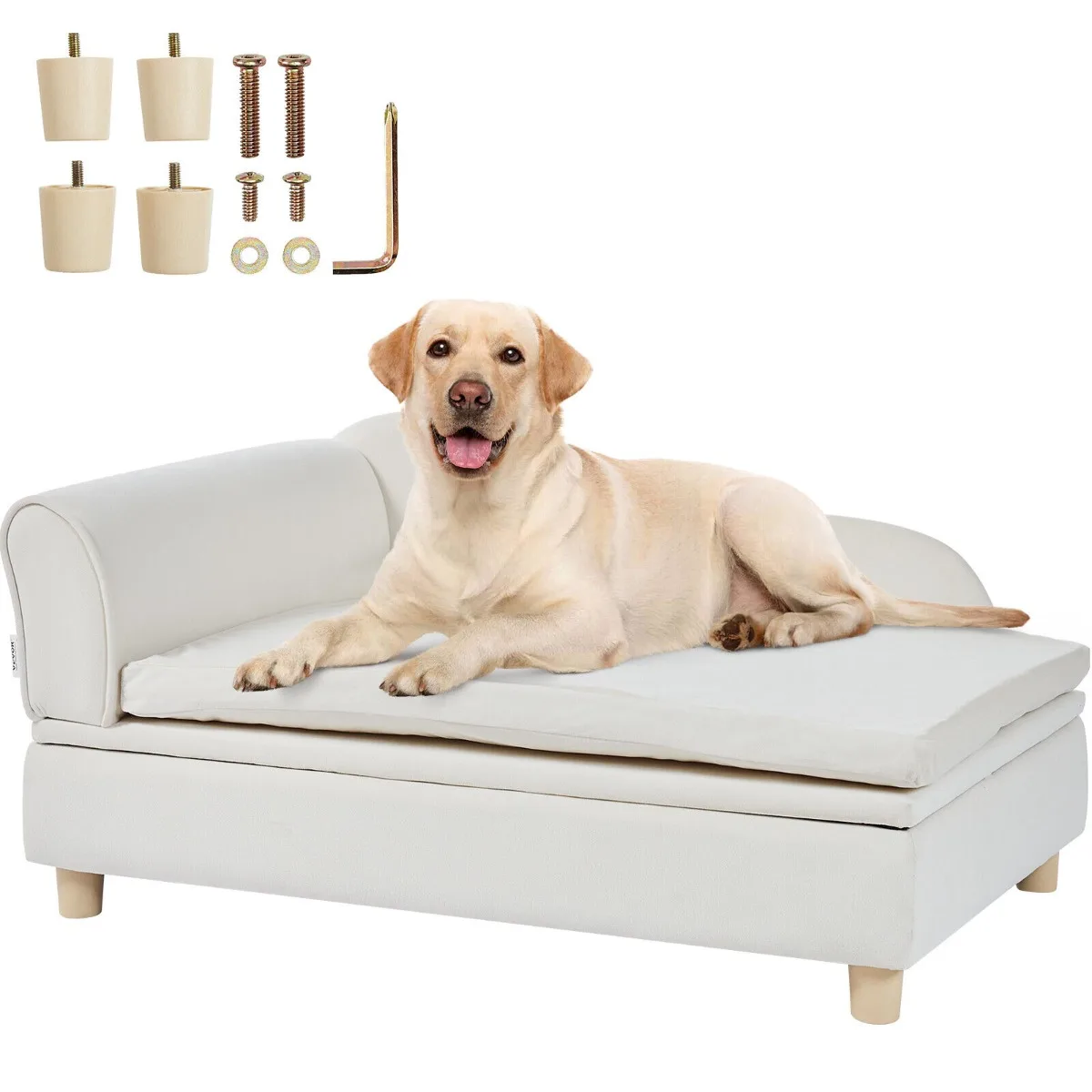 Pet Sofabed 110 lb Cat Dog Sofabed Large Dog Sofabed White