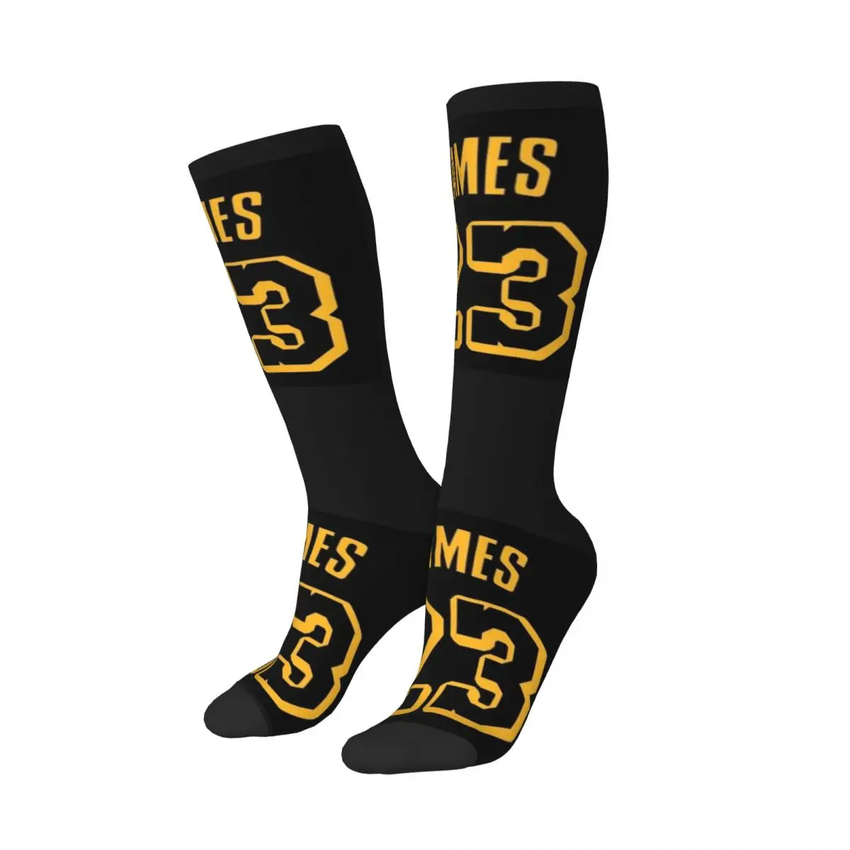 LeBron James Jersey Classic Socks Harajuku Sweat Absorbing Stockings All Season Long Socks for Man's Woman's Christmas Gifts