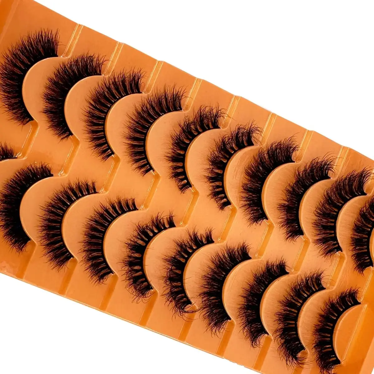 10ペアミックスまつげミンクふわふわドラマチックつけまつげナチュラルロングフェイクミンクまつげウィスピーつけまつげエクステのような見た目