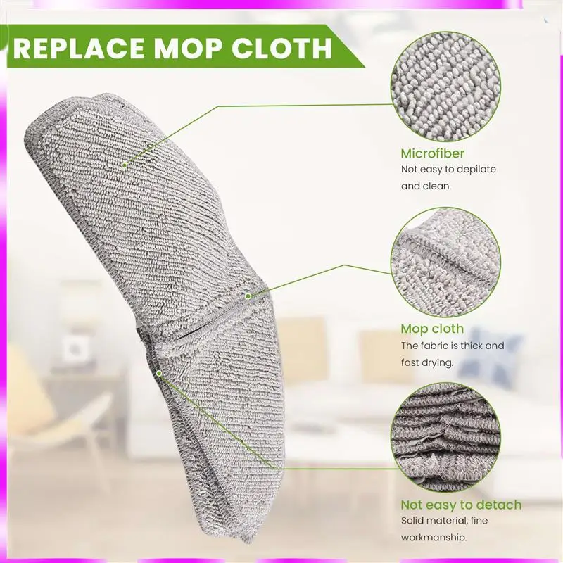 N98R Cleanable Microfiber Mop Cloths Replacement Parts For Midea S8+ M7 Pro Robotic Vacuum Cleaner