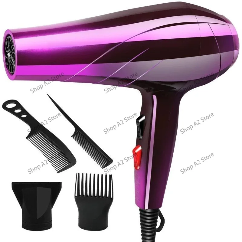 Professional 4000W Hair Dryer Hot Cold Adjustment Fast Drying Blow Dryer Barber Salon Styling Tool with Nozzle 220V