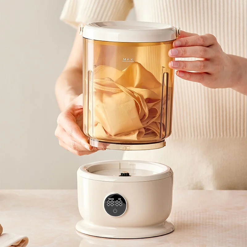 

Wireless Portable Laundry Cup Double Barrels 3 Modes Washing Socks Panty All-in-One Mini Underwear Washing Machine Kitchen Tools