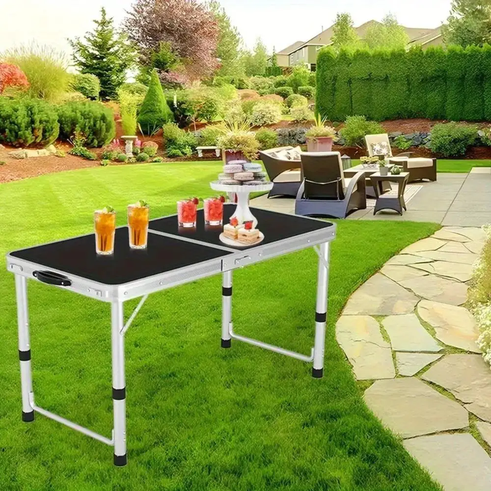 48-Inch Multi-Functional  Aluminum  with Adjustable Handle & 4 Chairs - Perfect for indoor /Outdoor Use