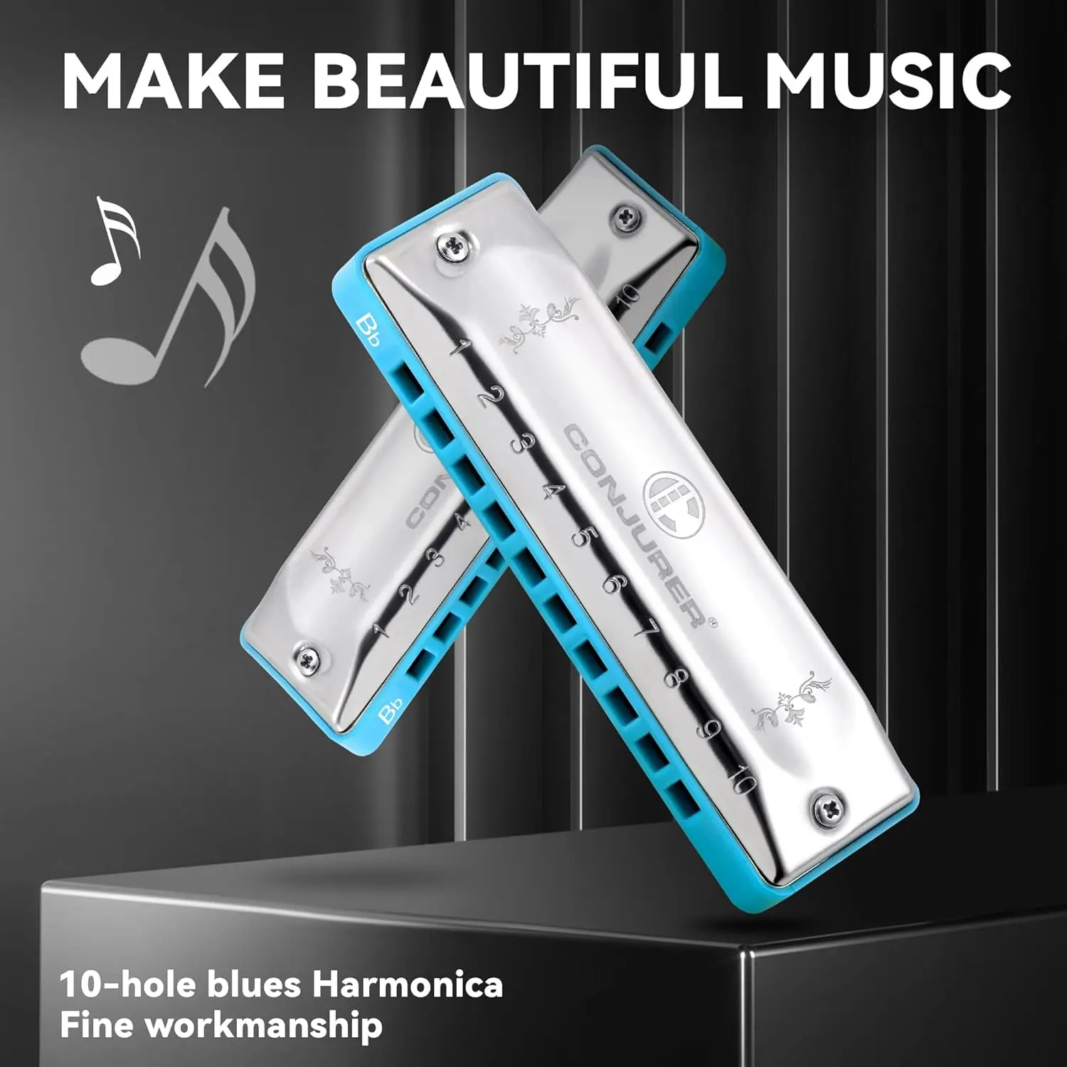 CONJURER Blues Harp for Beginners Kids Adults gift with different keys available