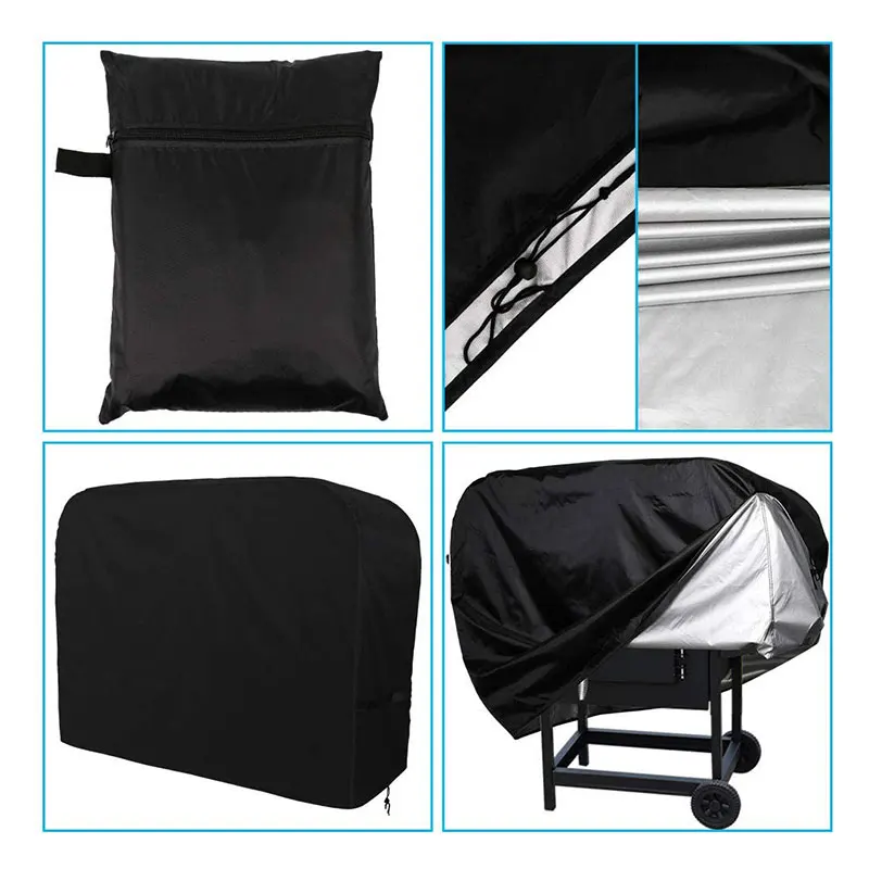 Outdoor Rainproof Barbecue Cover Oven BBQ Cover 420D Oxford Cloth Durable Waterproof Grilling Cover for Propane Gas Grill view 3