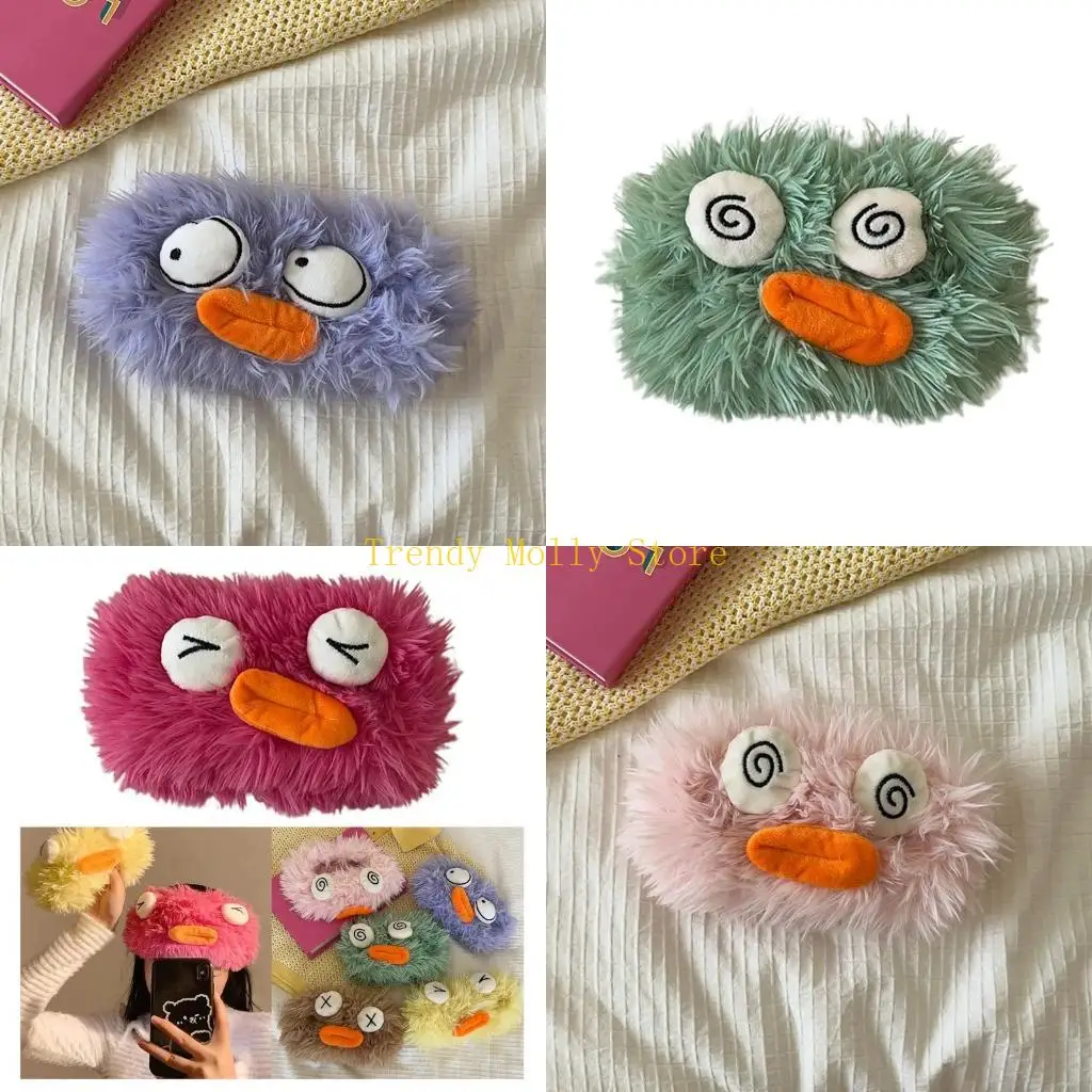 

N5KB Милая плюшевая повязка на голову с 3D глазами, повязка на голову с героями мультфильмов, женская повязка на голову для для