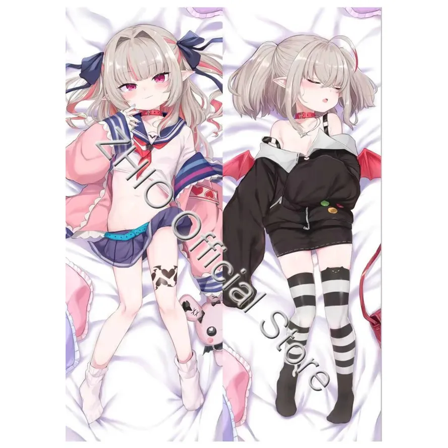Makaino Ririmu Dakimakura Vtuber ACG Waifu 2WAY كيس وسادة للجسم هدية أنيمي غطاء الوسادة عيد الميلاد