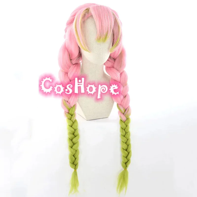 Мицури Канродзи 2021, розовый, зеленый, косплей, аниме, парики, термостойкий синтетический парик