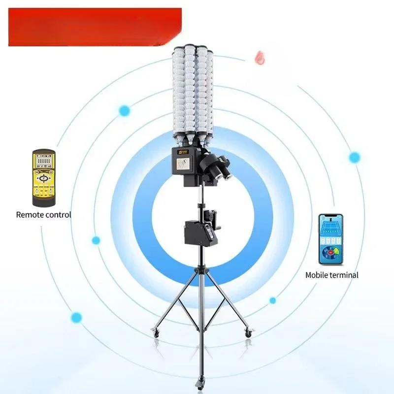 Professional Automatic Badminton Training Machine Remote Control Ball Launcher & Shuttlecock Feeder Solo Practice Dual Player