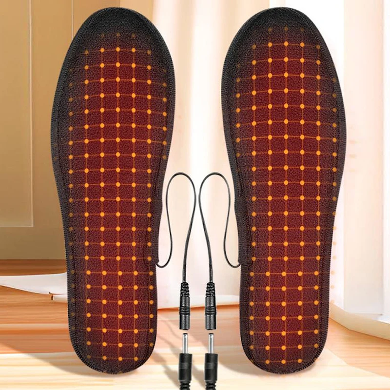 USB Heated Shoe Insoles Electric Heated Shoes Pad Washable Rechargeable Foot Warmer Electric Heated Insoles For Skiing Hiking