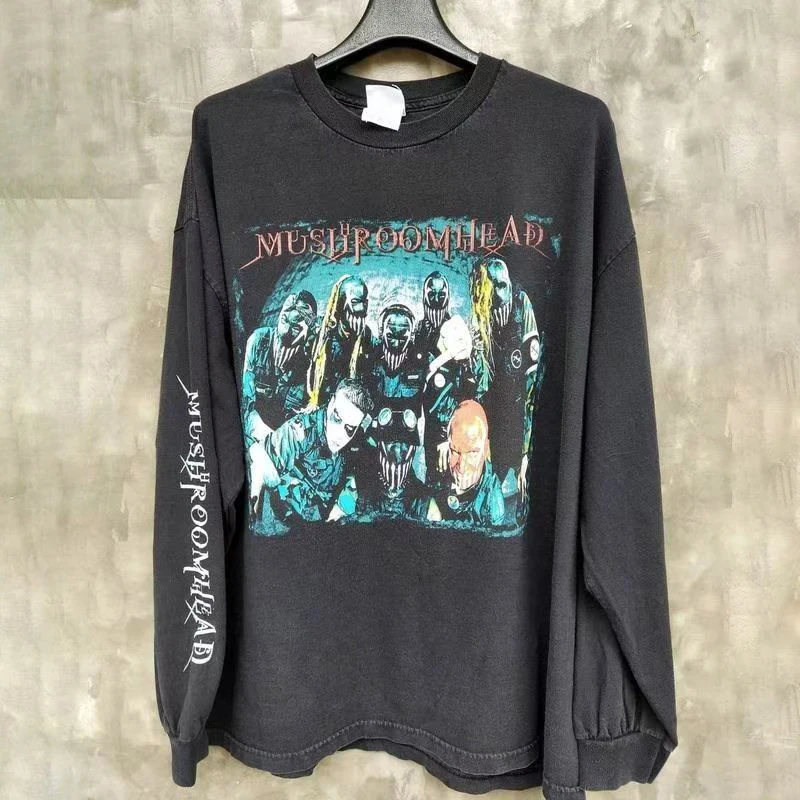 

Men T-Shirt Oversized Cotton Tops Graphic Winter Harajuku Long Sleeve Tee Vintage American Fashion Y2k Streetwear Clothing