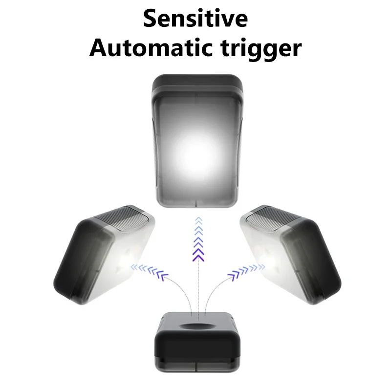 Multifunction LED Sensor Light for Motorcycle Tail Box Anti-Collision, Portable USB Night Lamp for Fishing Camping Trunk