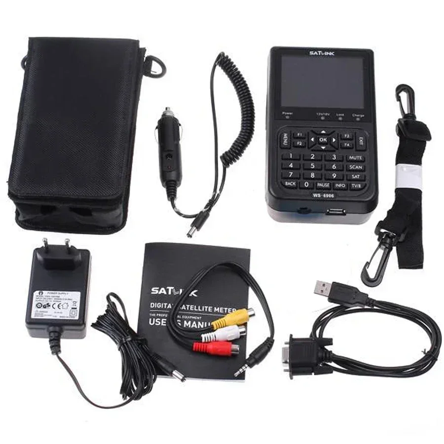 Nuovo! Rilevatore di segnale digitale Satlink WS 6906 Schermo LCD da 3,5" Ricevitore DVB-S FTA per misuratore di segnale satellitare QPSK Satlink