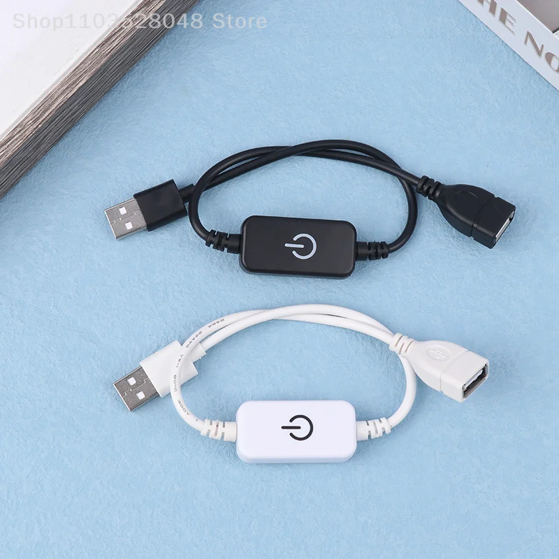 DC 5V USB LED Inline Touch Dimming Switch 30CM ON Off Button Extension Cable Cord Dimer For Single Color LED Strip Light