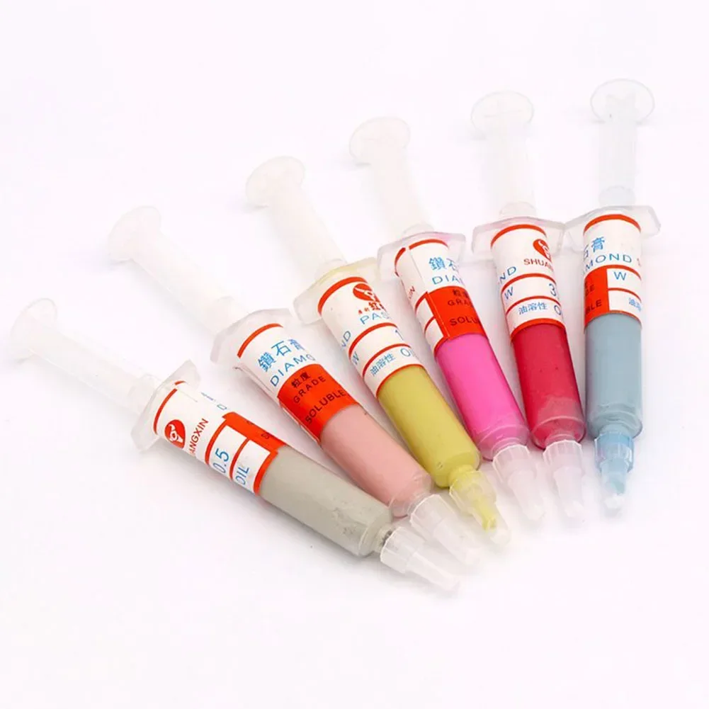 Diamond Abrasive Paste Diamond Polishing Lapping Pastes Compound Syringes Set 0.5-10 Micron Abrasive Tools