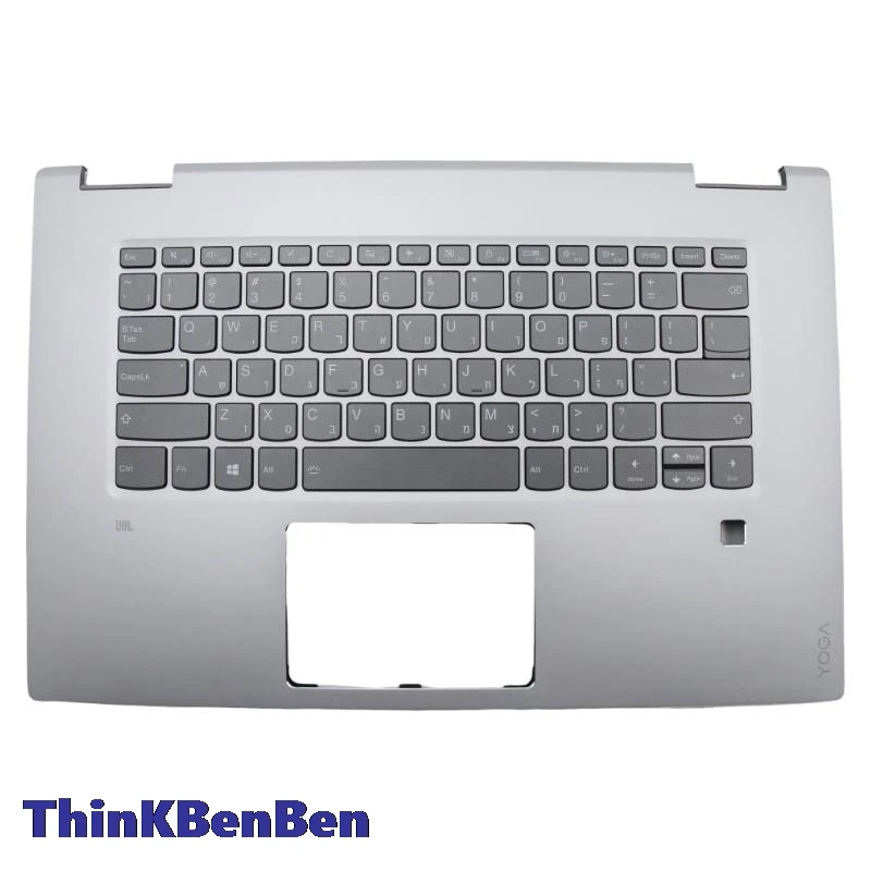 

HB Hebrew (IL Israel) Silver Keyboard Upper Case Palmrest Shell Cover For Lenovo Ideapad Yoga 720 15 15IKB 5CB0N67952