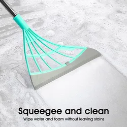 Silicone Scraper Broom Magic Wiper Broom Cleaning Bathroom Glass One Piece Wipe Mop Household Small Broom Splicing Broom