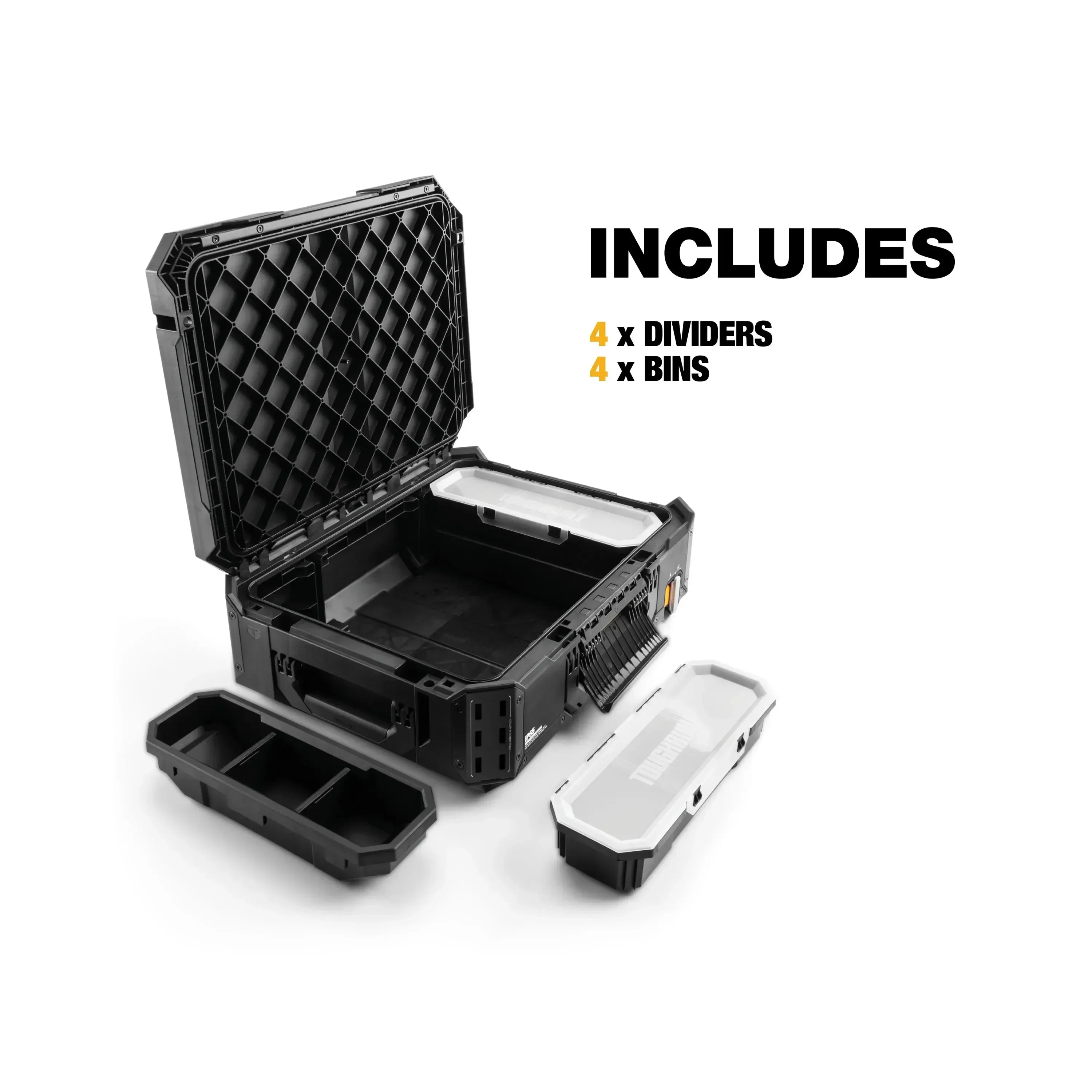 Stackable Toolbox Toughbuilt Tool Accessories TOUGHBUILT TB-B1-B-30 StackTech Tool Box Multi-functional Maintenance Parts Box