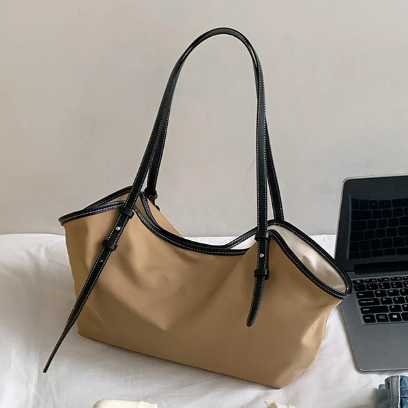 

Модная универсальная холщовая сумка на плечо, женская большая вместительная дизайнерская парусиновая сумка с крыльями, новая женская повседневная сумка-тоут с клецками