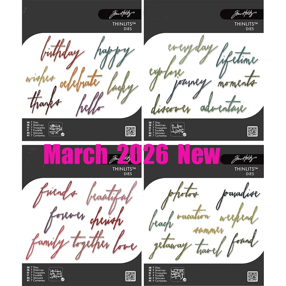 

March 2026 New Handwritten Celebrate Thinlits Journey Thinlits Love Thinlits Metal Cutting Dies for DIY Handmade Scrapbook Diary