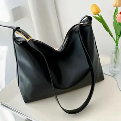 Borsa tote in pelle da donna con grande capacità, borsa da pendolarismo semplice e versatile, tracolla monospalla alla moda e casual